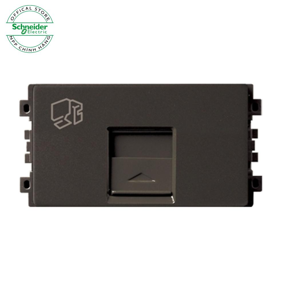 Ổ Cắm Mạng cat6e size S - Màu Trắng hoặc Màu Đồng - dòng ZENCELO A - Schneider Electric - 8431SRJ6V_BZ_G19; 8431SRJ6V_WE_G19