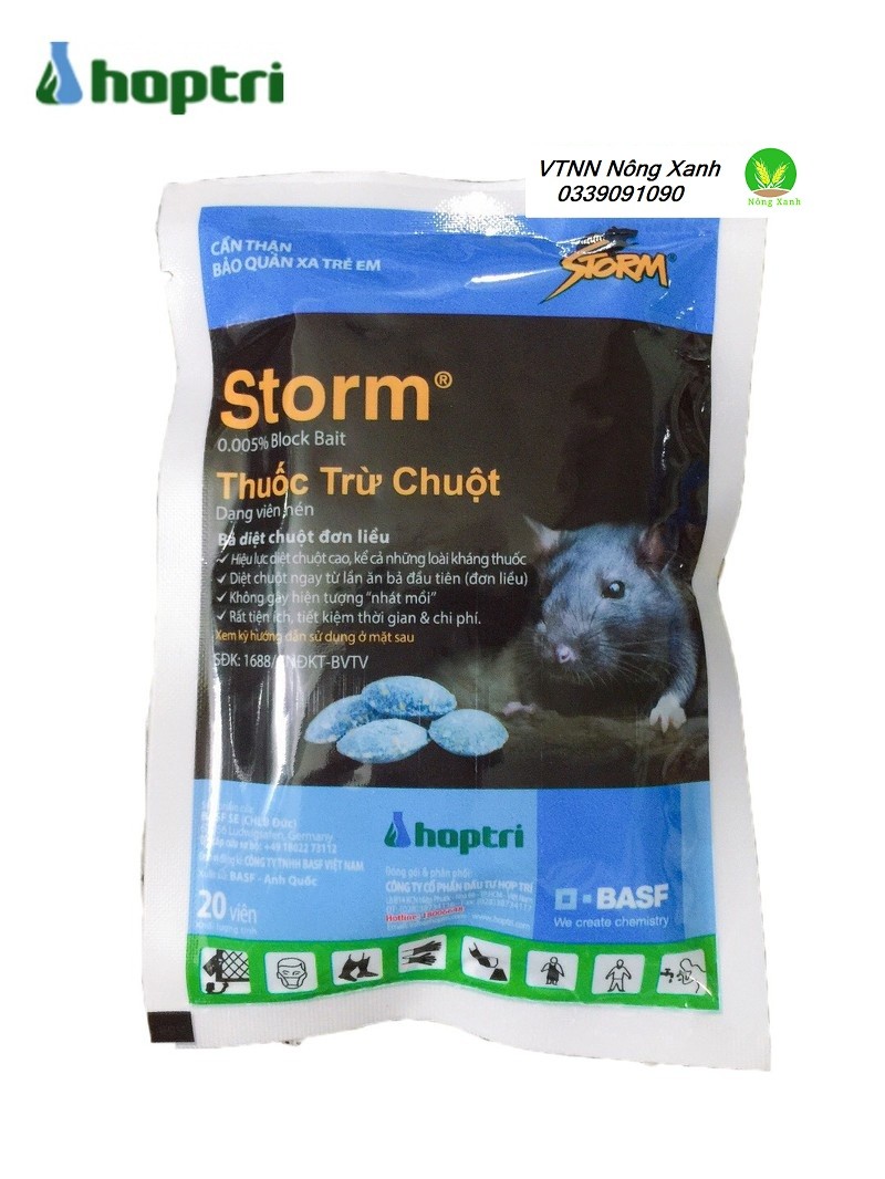 SALE 5 gói Kẹo bẫy chuột Storm (MỖI GÓI 20 VIÊN)