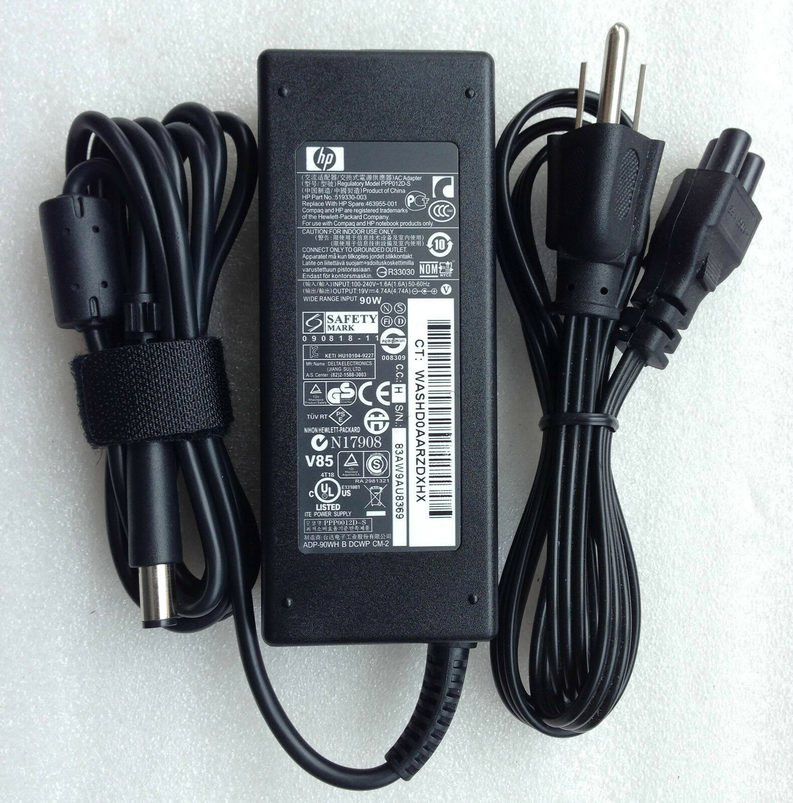 Sạc adapter laptop hp pavilion dv4 dv5 dv7 19v 4.74a 90w