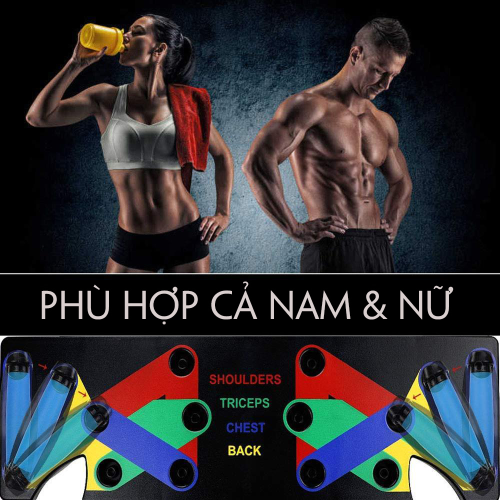Bộ Dụng Cụ Hít Đất Chống Đẩy 9 in 1