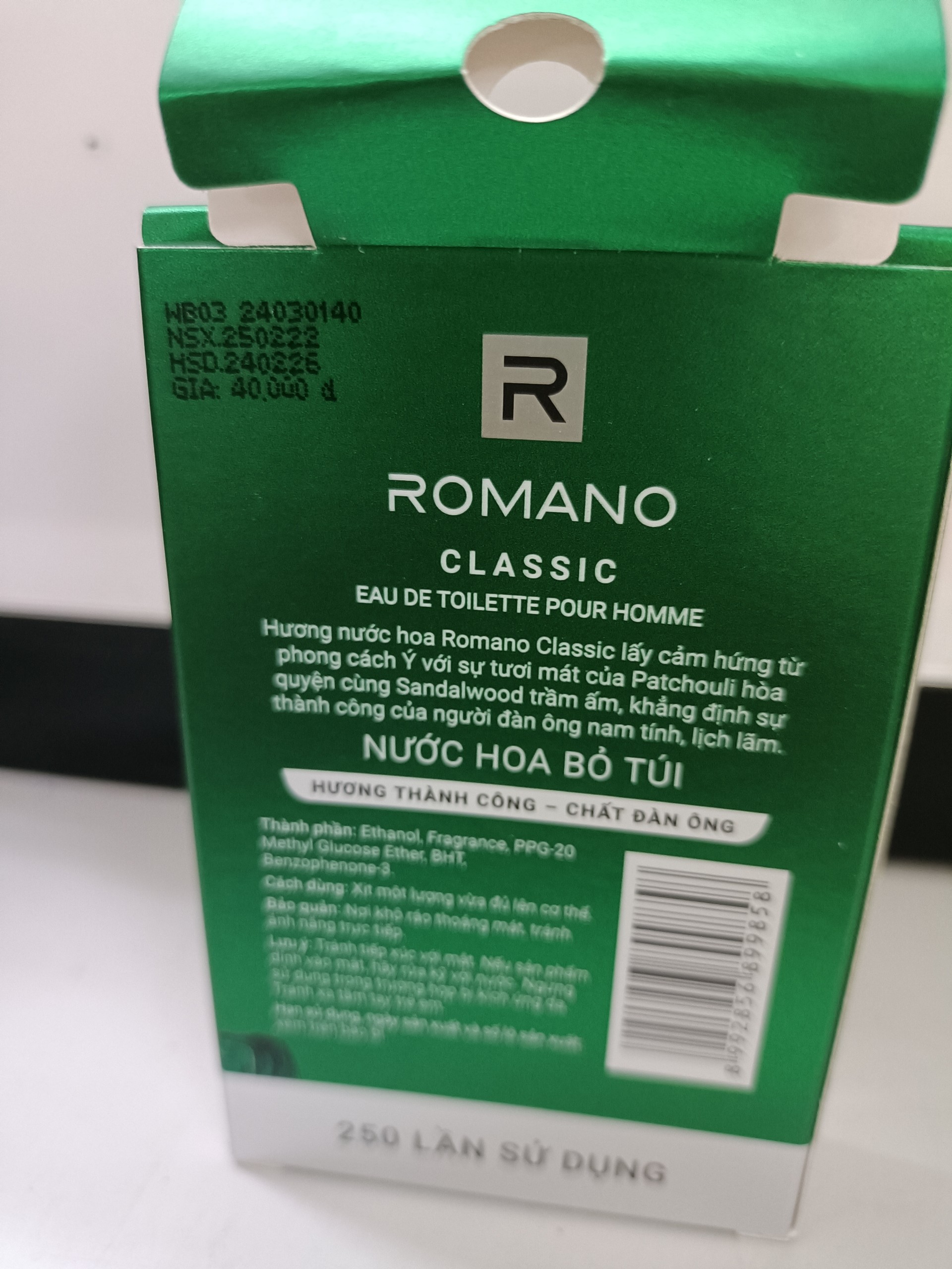 [HCM]Combo 3 chai Nước hoa Romano 18ml Classic