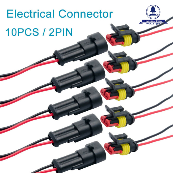 10 Bộ/100 dụng cụ cắm kết nối cáp dây điện 2Pin 12V Amp Tyco - INTL