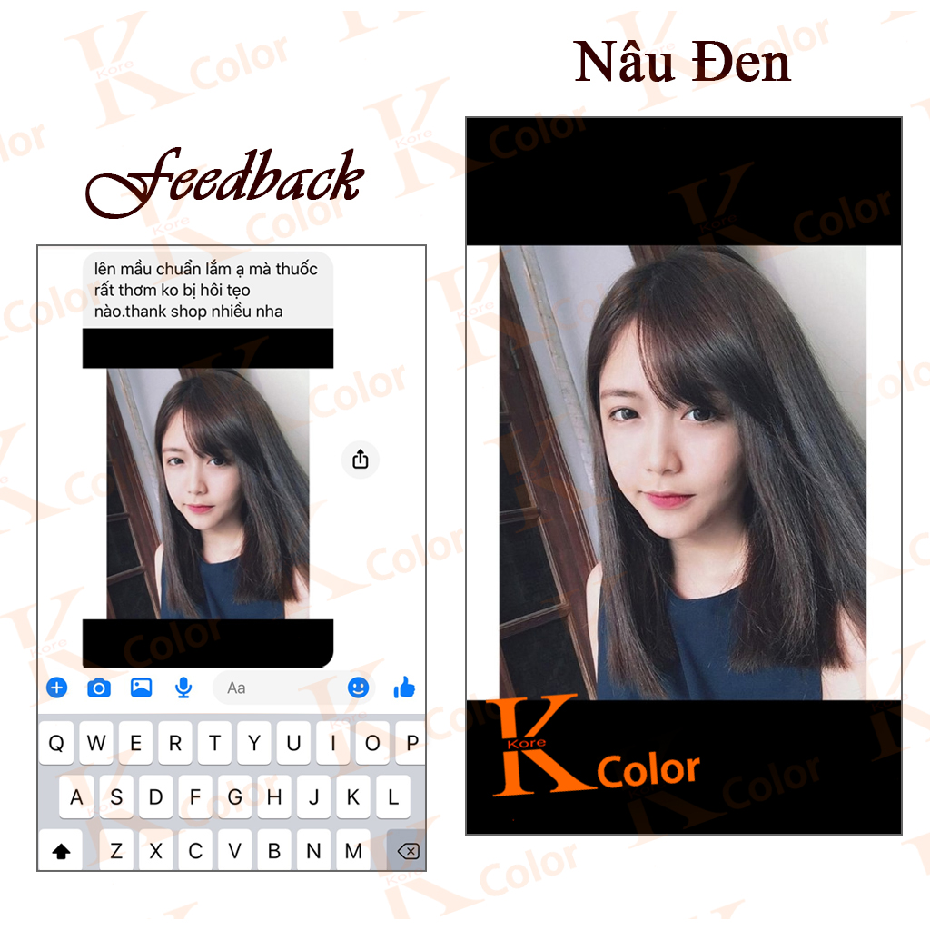 Thuốc nhuộm tóc Nâu Đen Kcolor