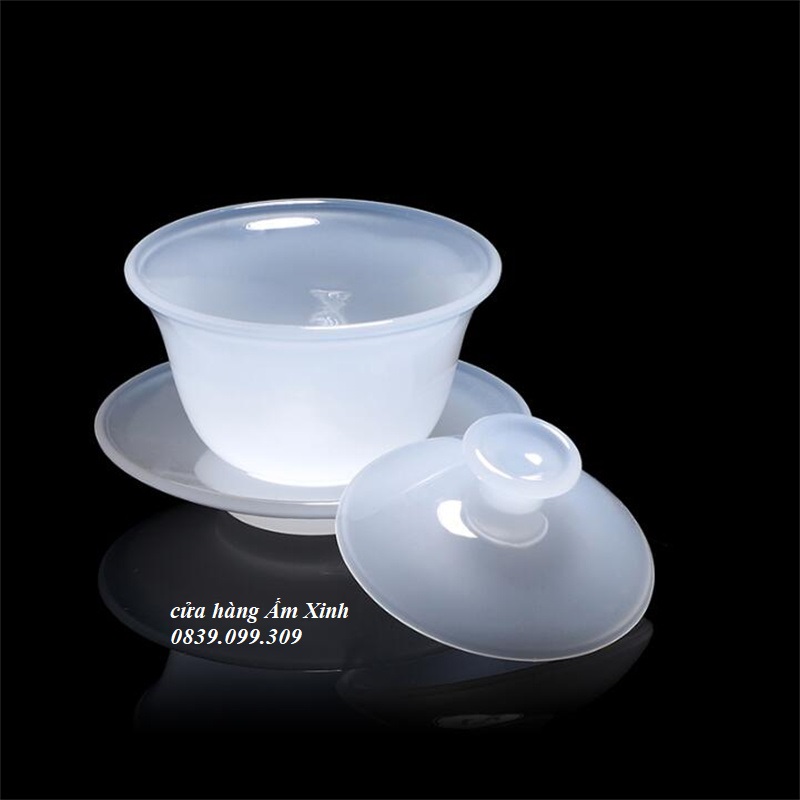 Chén Khải Sứ Ngọc Cảnh Đức Trấn Thấu Quang Cao Cấp