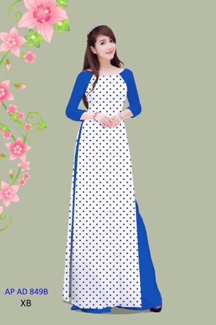 [HCM]Vải áo dài chấm bi