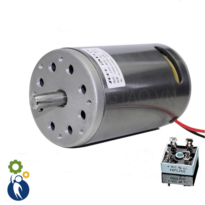 Motor 220v công suất 350w 7000rpm zoro 77s-ra/cw tặng kèm diot