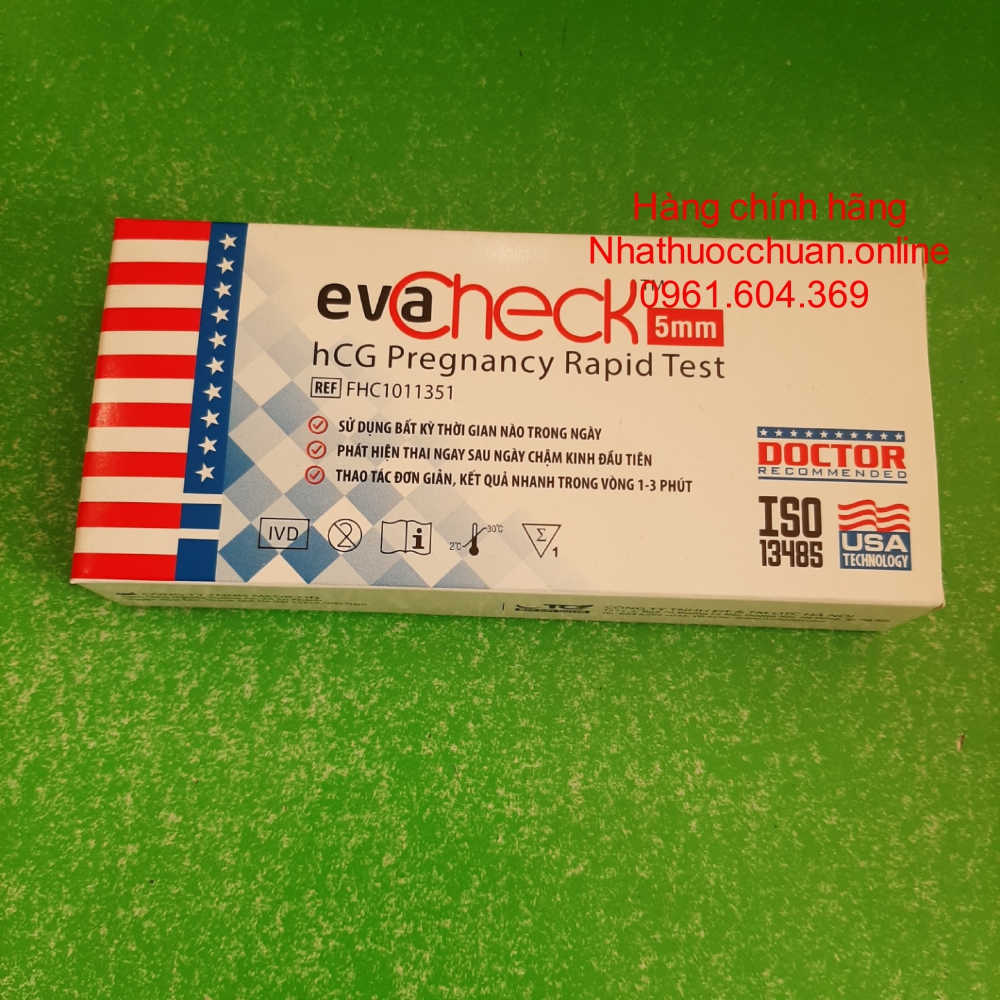 Que thử thai EvaCheck 5mm Combo 3 hộp