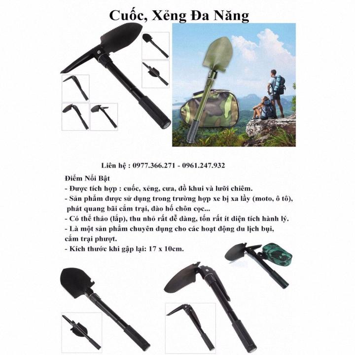 [Thanh Lý]CUỐC, XẺNG 4 IN 1 ĐI PHƯỢT XẾP GỌN