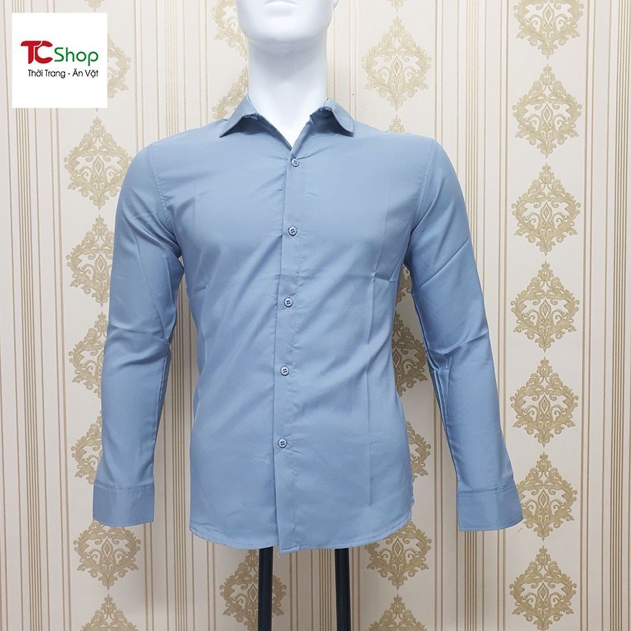[HCM](HOT 2021) ÁO SOMI NAM TRƠN DÀI TAY CHẤT KATE LỤA MẪU MỚI CỰC ĐẸP LỊCH LÃM -SANG TRỌNG-HÀNG CAO CẤP  MỀM MỊN THỜI TRANG THỎ TÂY SHOP94 HJN04