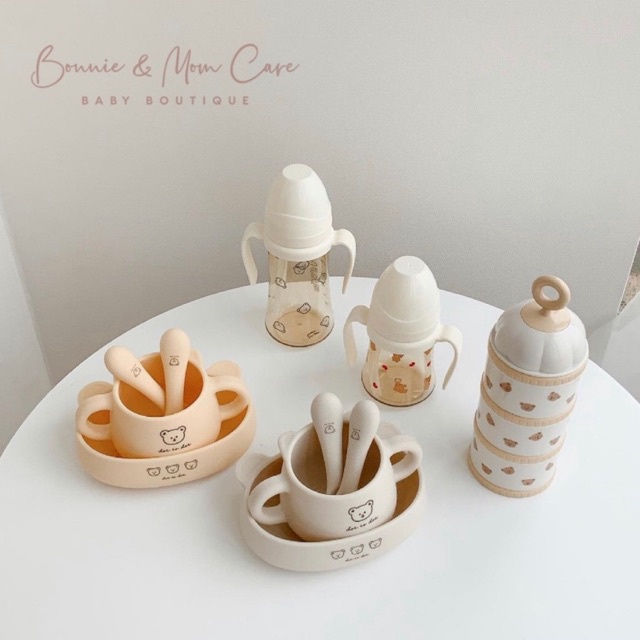 🐻 Set ăn dặm silicon cao cấp Gấu Dottodot x Bluemama