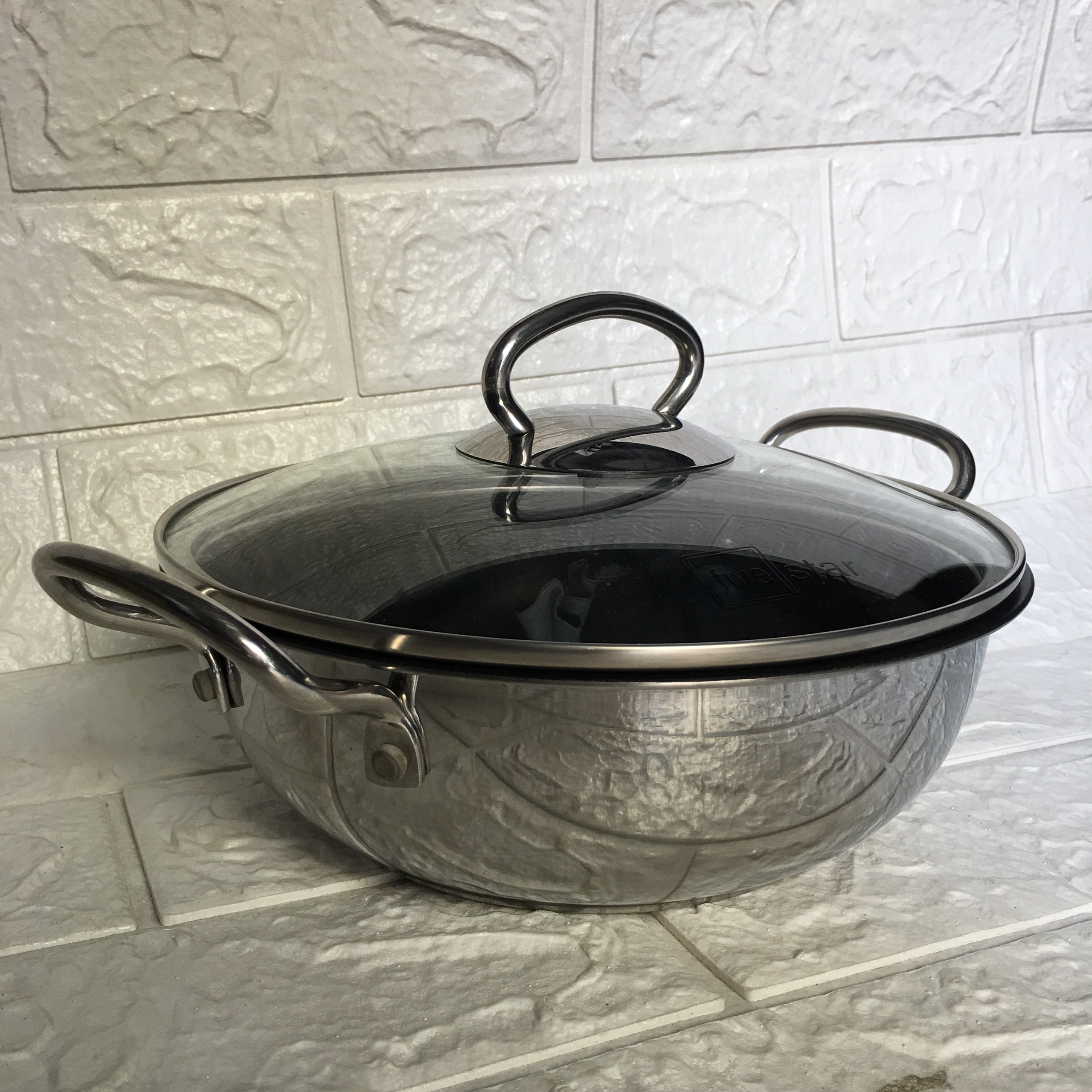 Chảo 3 đáy-Five star - Size 20cm - 2 quai