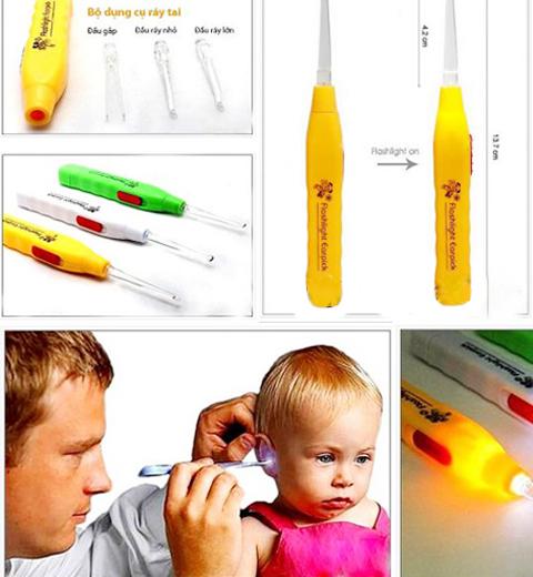 Combo 2 dụng cụ ráy tai có đèn