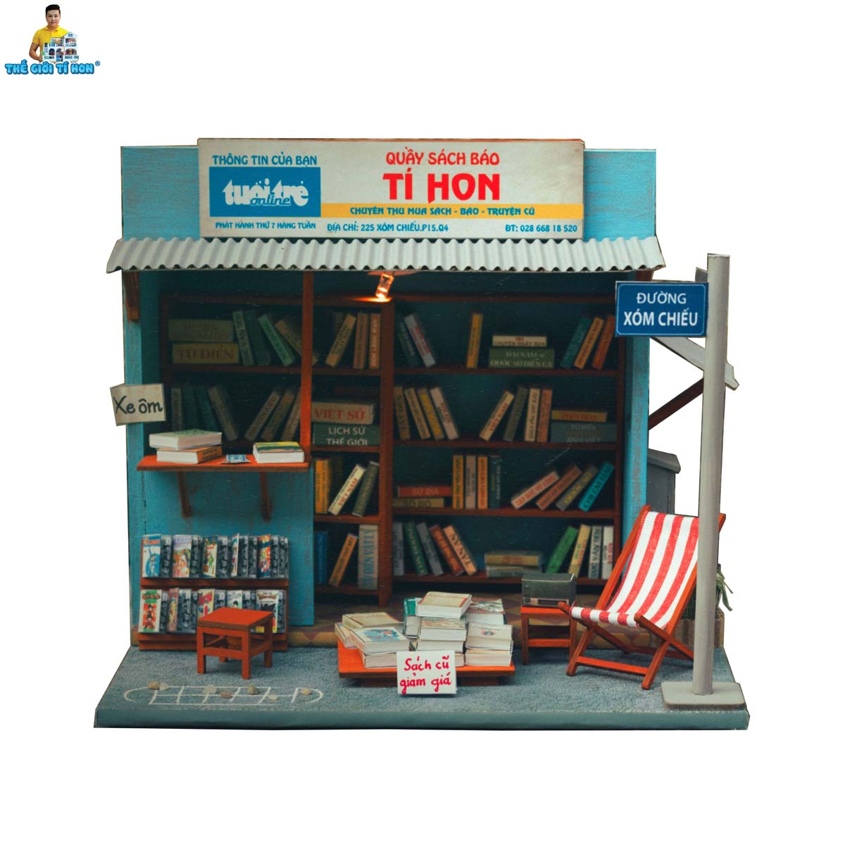 [HCM]Mô Hình DIY Tự Ráp Tiệm Sách AD05