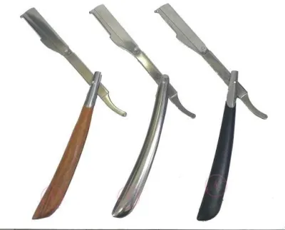 Cán Dao Cạo Đa Năng Inox Cao Cấp Folding Shaving Knife Holder , Shaving Barber Tool Hair Razor & Blades Stainless Steel Straight Razor Holders