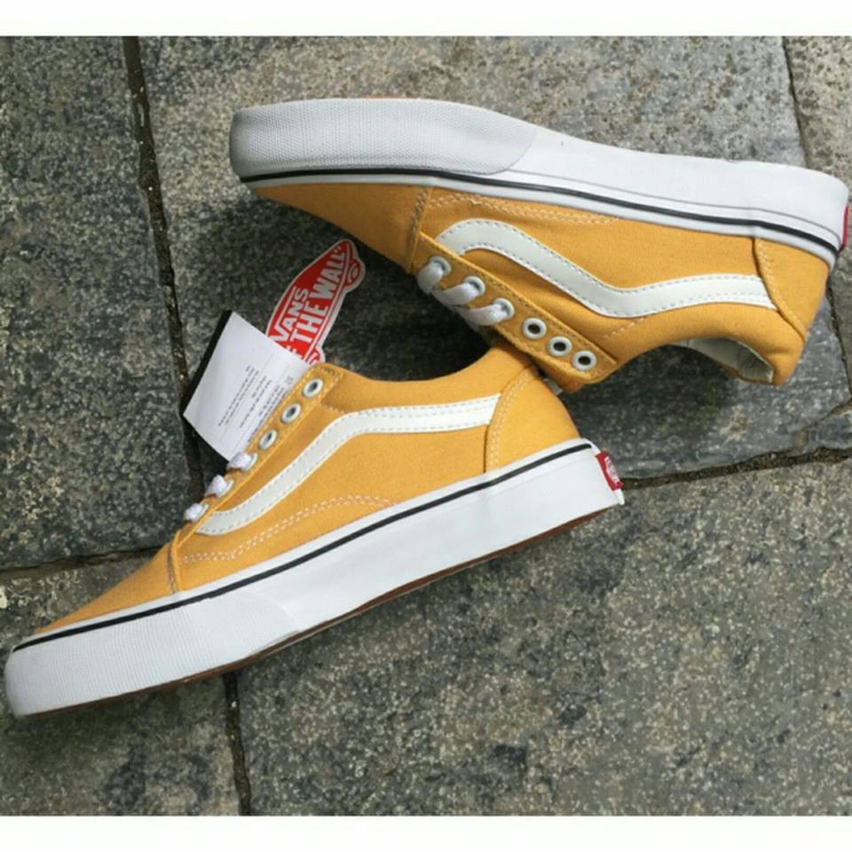 [SALE] Giày Vans Old Skool Màu Vàng  Trắng