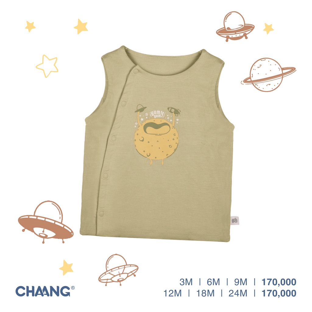 Áo gile 2 mặt trẻ em chất liệu cotton họa tiết Snow Chaang