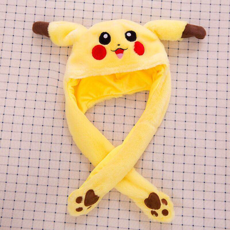 Nón tai thỏ giật mũ tai thỏ giật cao cấp  hình Pikachu