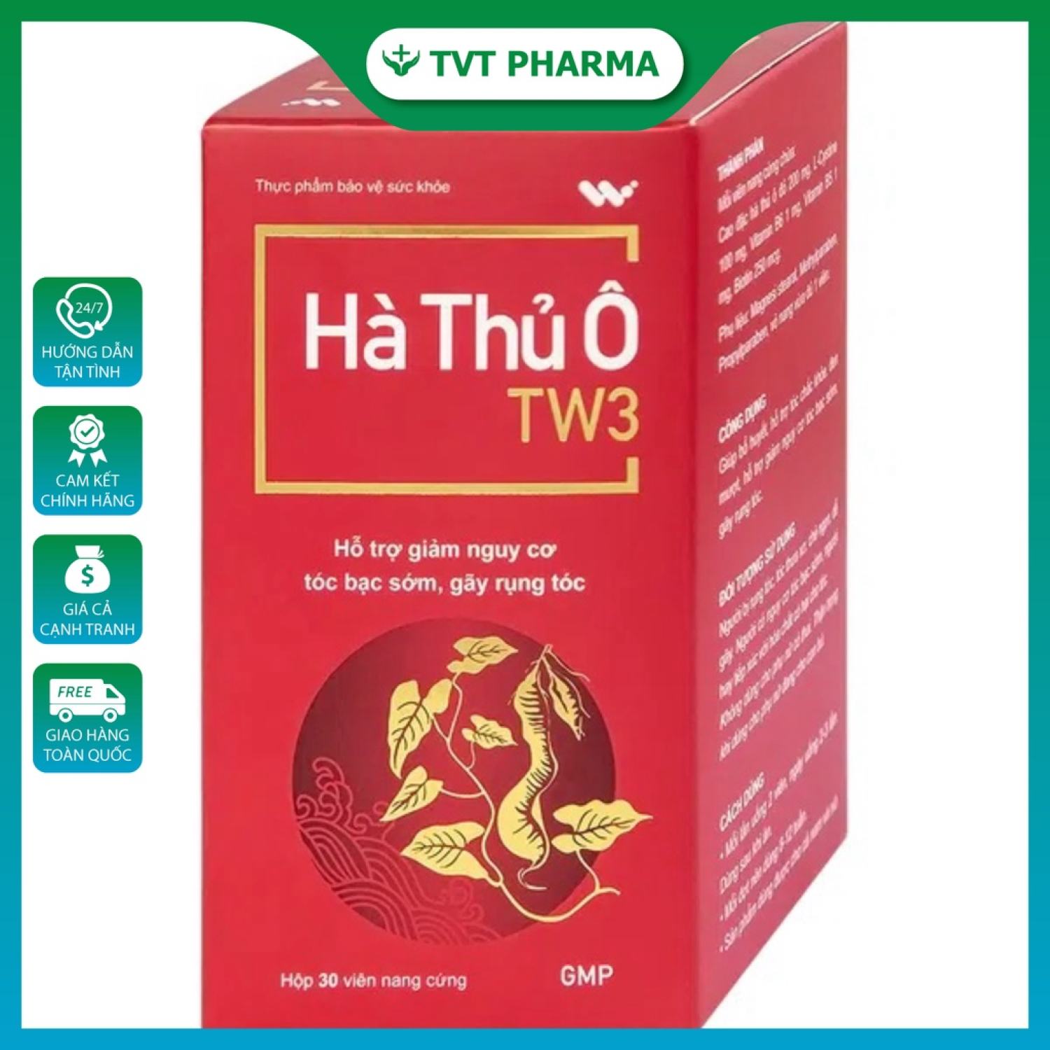 Viên uống hà thủ ô tw3 ngăn ngừa tóc gãy rụng, tóc bạc sớm