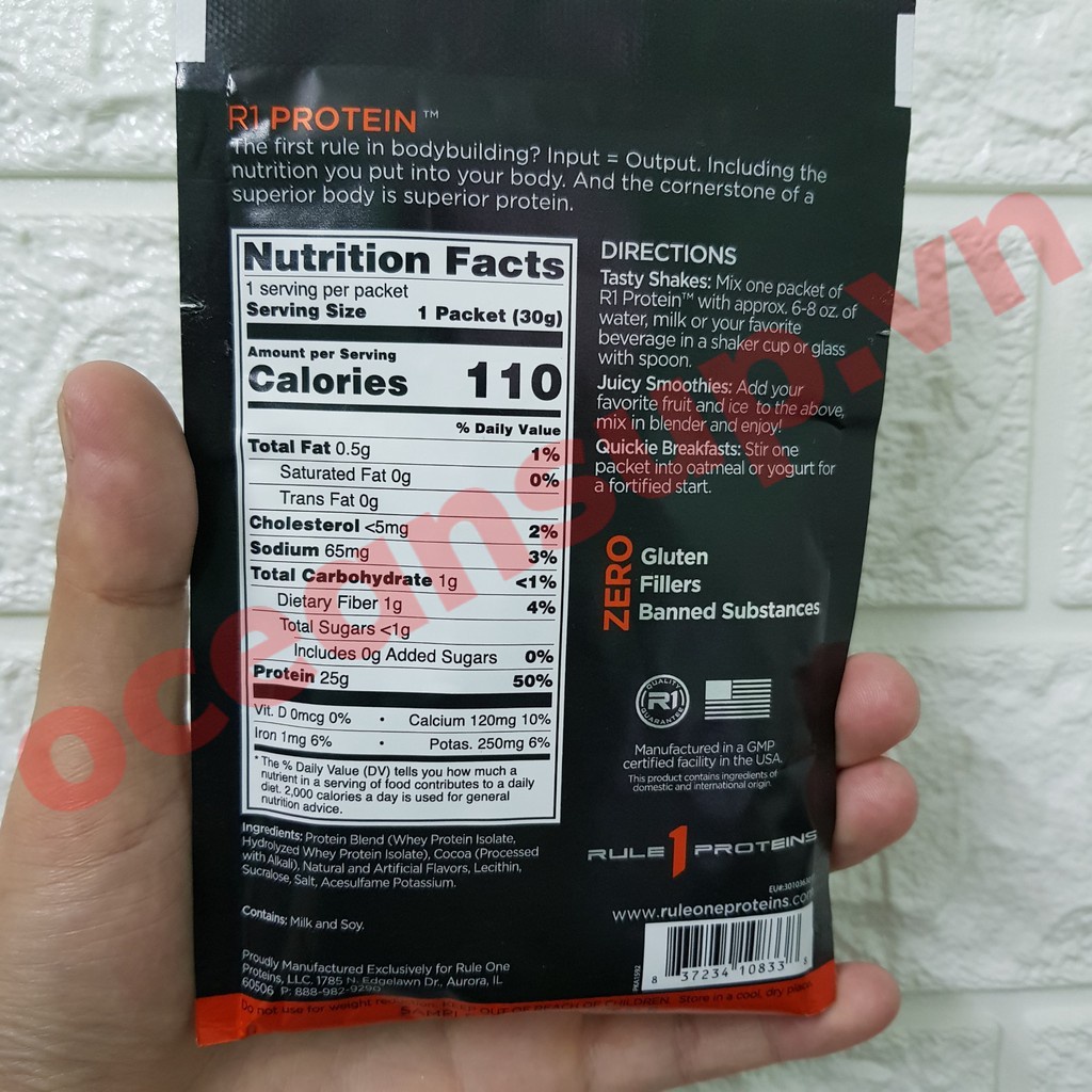 Sample Rule1 Protein Gói Dùng 1 Lần Whey Rule 1 Proteins (1 gói)