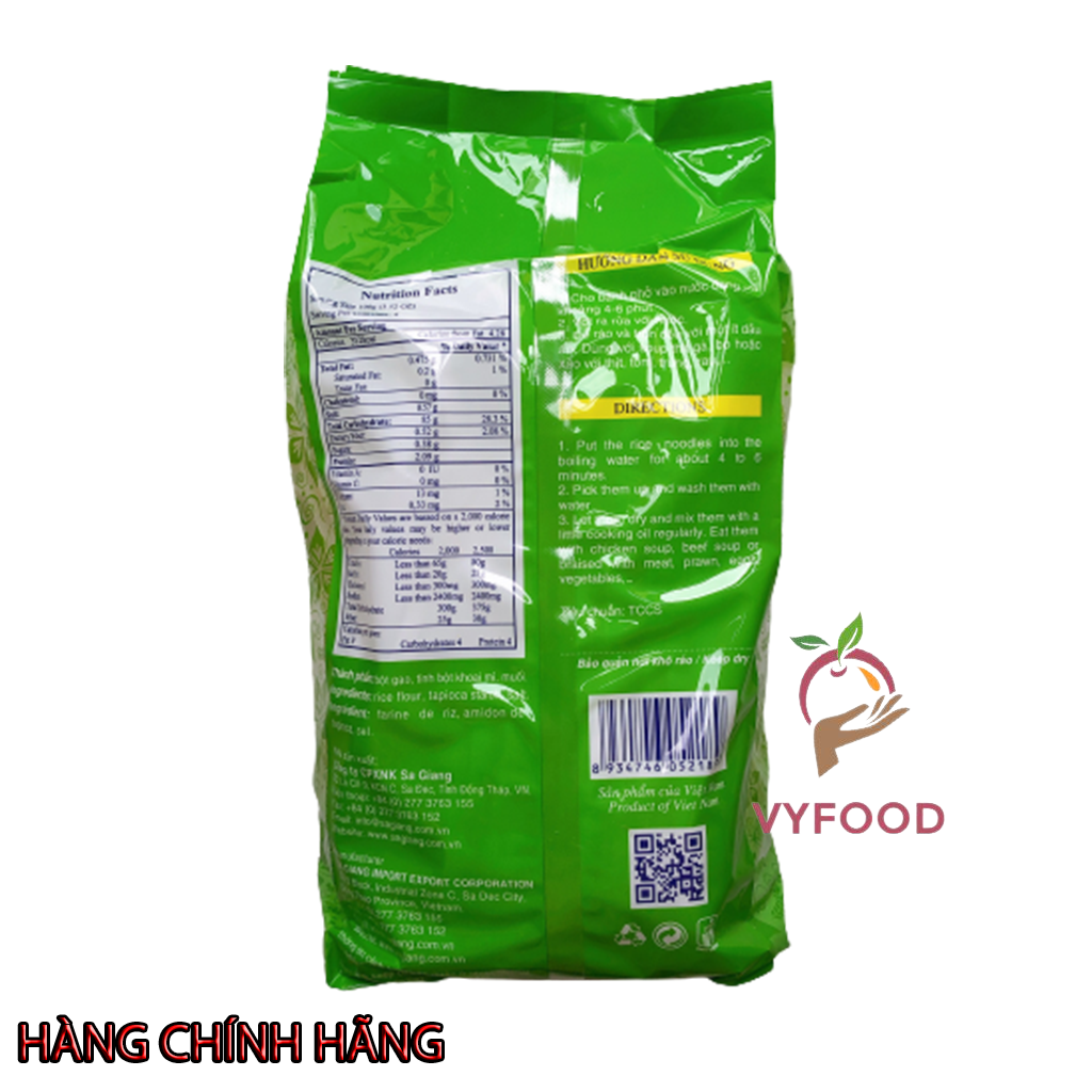 Phở khô Sa Đéc túi 400gr thương hiệu Sa Giang
