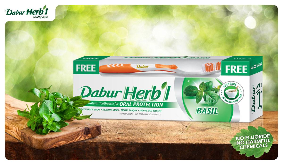 Kem đánh răng húng quế Dabur Herbal Toothpaste with Basil 155g