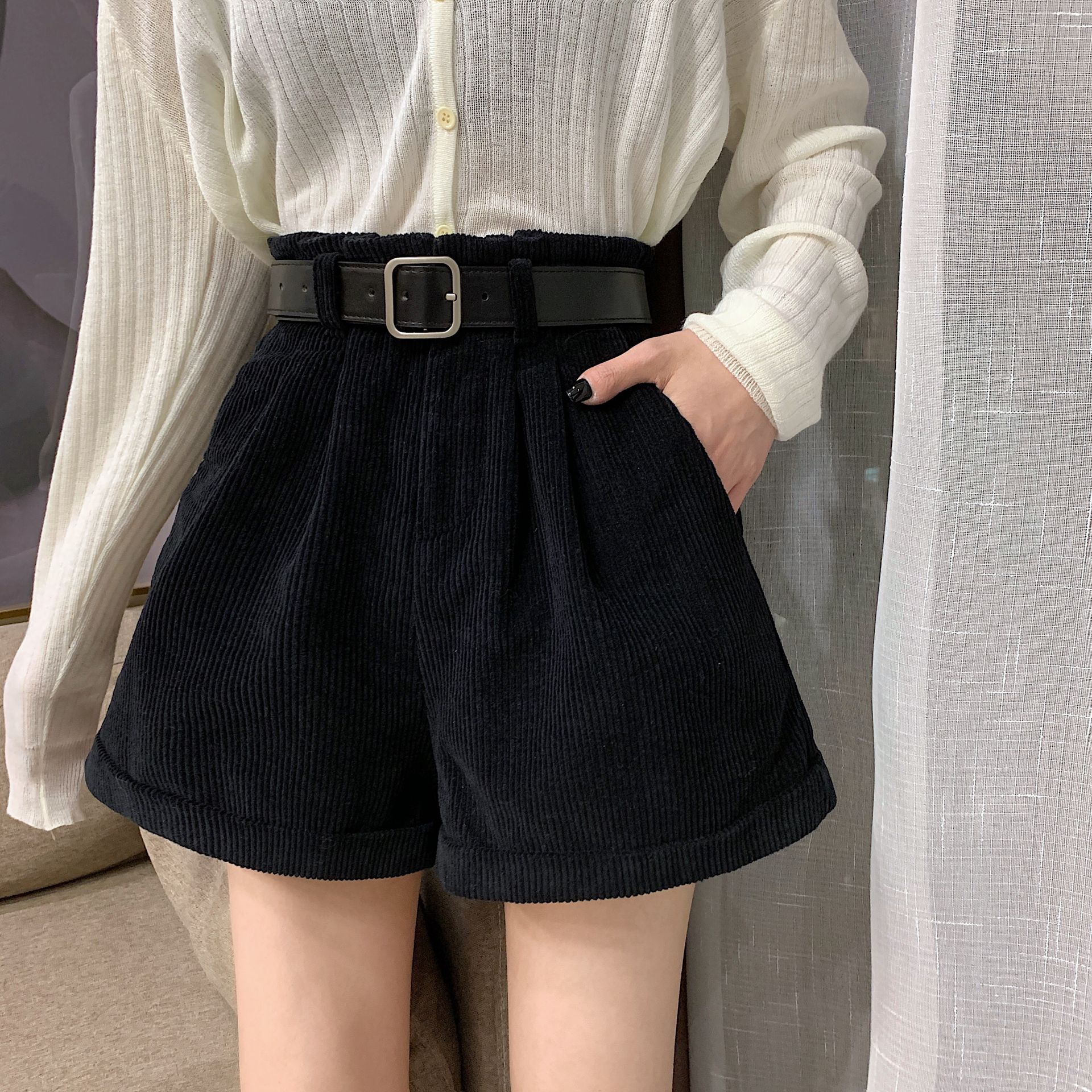 Quần Short Nhung Nữ, Lưng Cao Thời Trang, KHÔNG KÈM DÂY LƯNG, Có Bigsize 90Kg