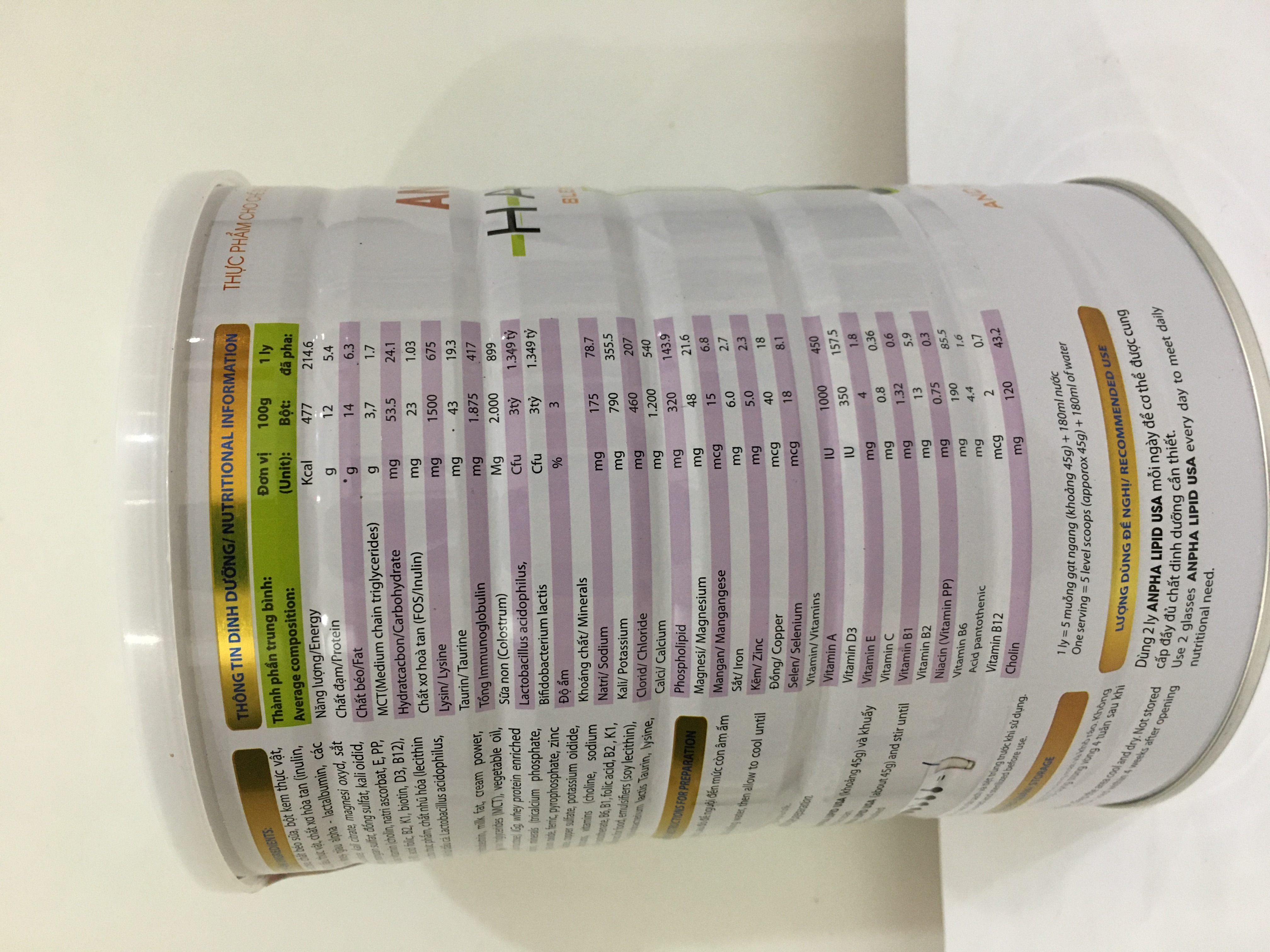 ANPHA LIPID USA HALANMILK 900GR