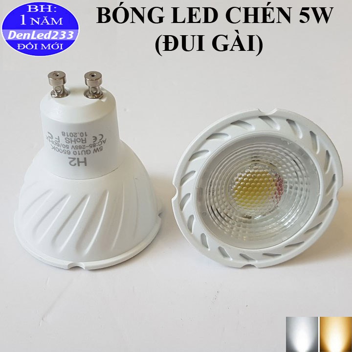BÓNG ĐÈN LED CHÉN COB 5W ĐUI CÀI Gu10.