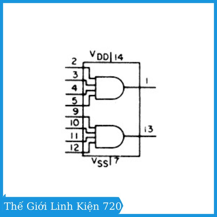 CD4082 DIP14 - IC cổng AND 4 đầu vào kép