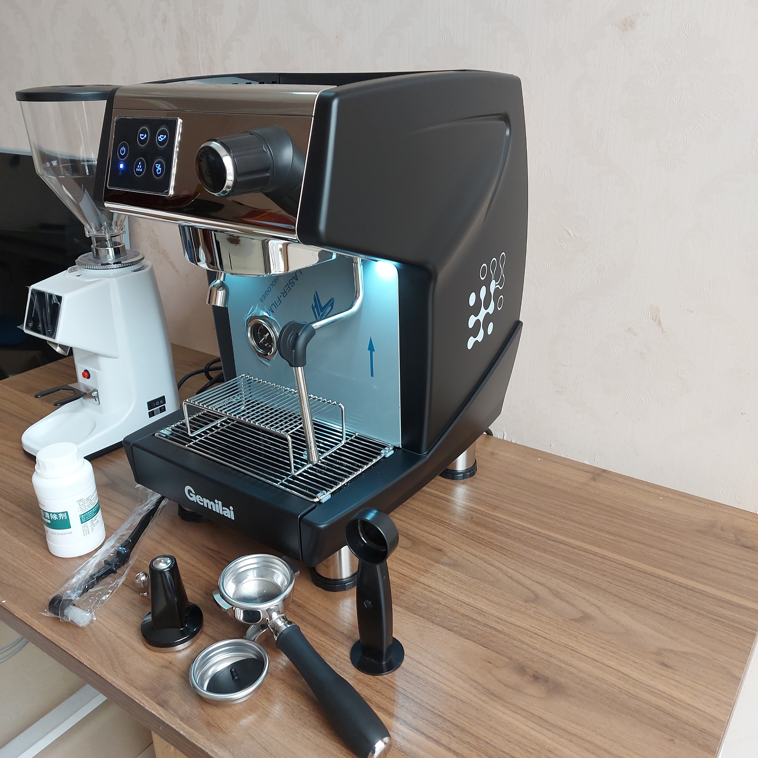 Combo Máy Pha Cafe Gemilai CRM 3200B + Xay 020