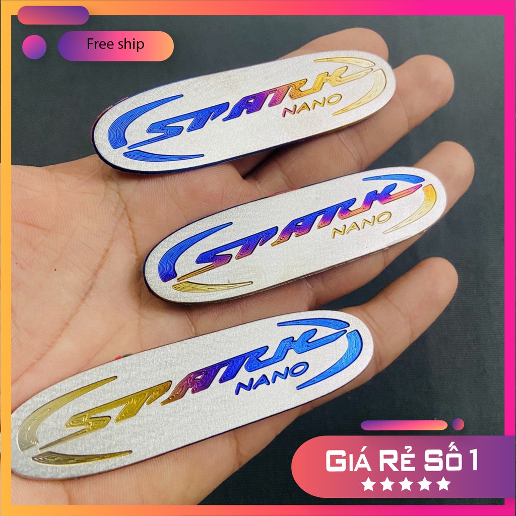 [Giá Sĩ] Tem Logo Spark Nano Titan Gr5 Dán Baga, Dán Gắp Sử Dụng Cho Sirius, Exciter, Jupiter