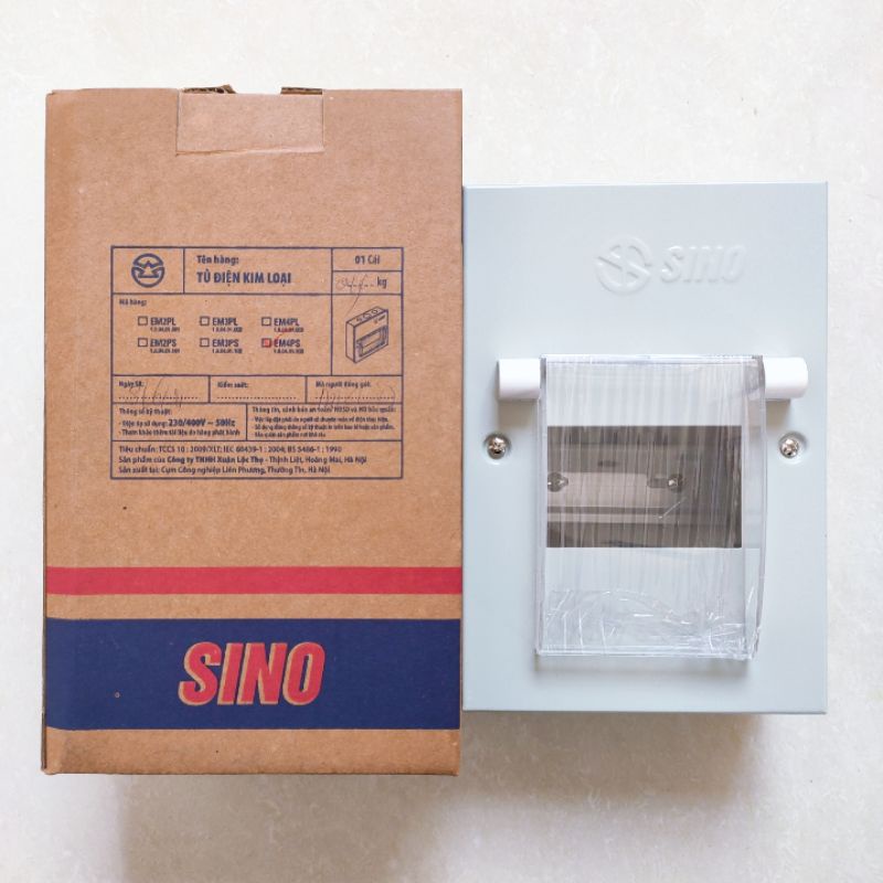 Tủ điện vỏ kim loại chứa 4 Module SINO ( 20x13x6.5 )