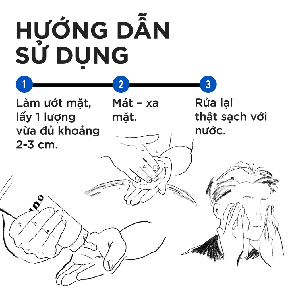 Sữa rửa mặt Uno tạo bọt whip wash