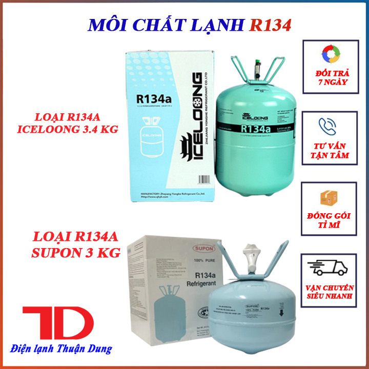 Môi chất lạnh dành cho điều hòa R134 - Điện Lạnh Thuận Dung