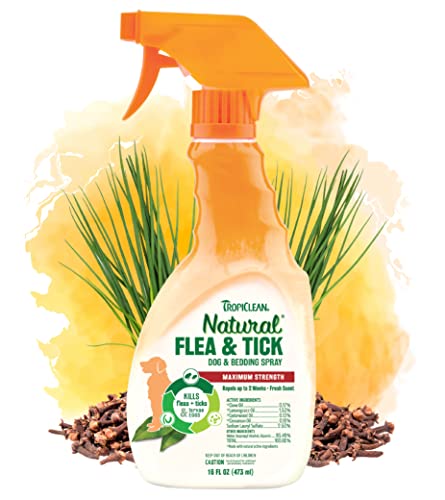 473ml - Xịt diệt ve, rận cho Chó & Mèo thành phần thiên nhiên - TropiClean Natural Flea & Tick Dog & Bedding Spray 5.0