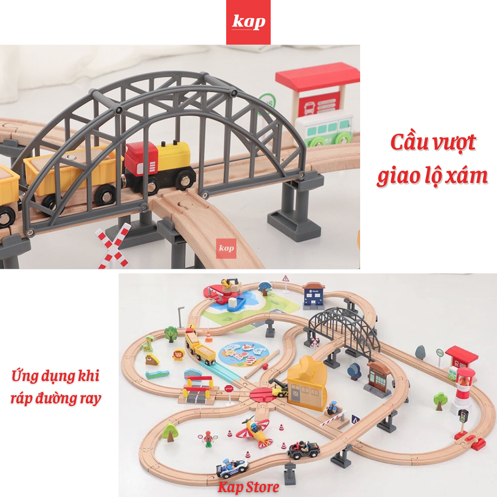[HCM]Cầu vượt 2 tầng - Chi tiết mở rộng đường ray xe lửa gỗ