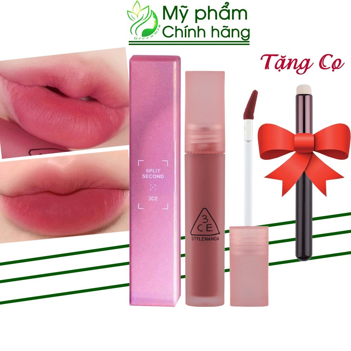 Son 3CE Early Hour Phiên Bản SPLIT SECOND 3CE BLUR WATER TINT EARLY HOUR Màu Hồng Hoa Cà Cho Làn Môi Mềm Mại Quyến Rũ