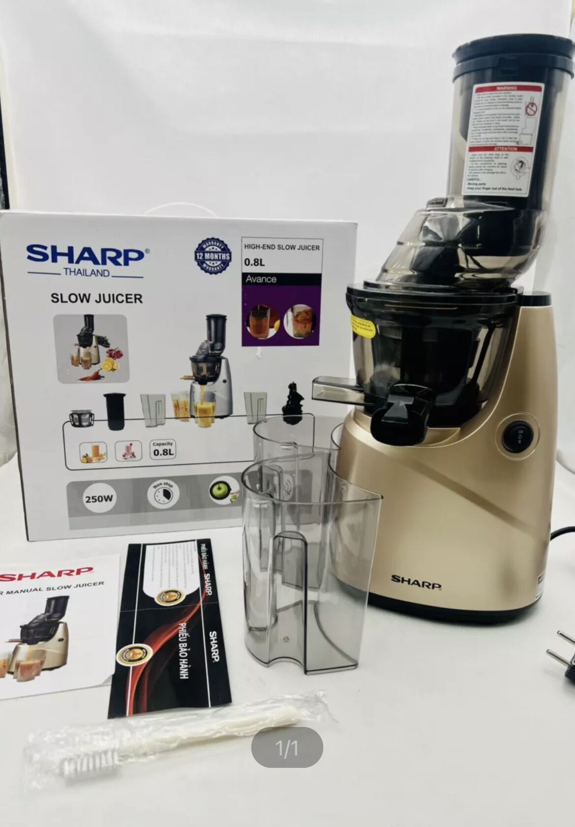 Máy ép chậm Sharp KS-689, máy ép hoa quả chậm sharp ks 689, máy ép chậm sharp ks689, máy ép trái cây sharp