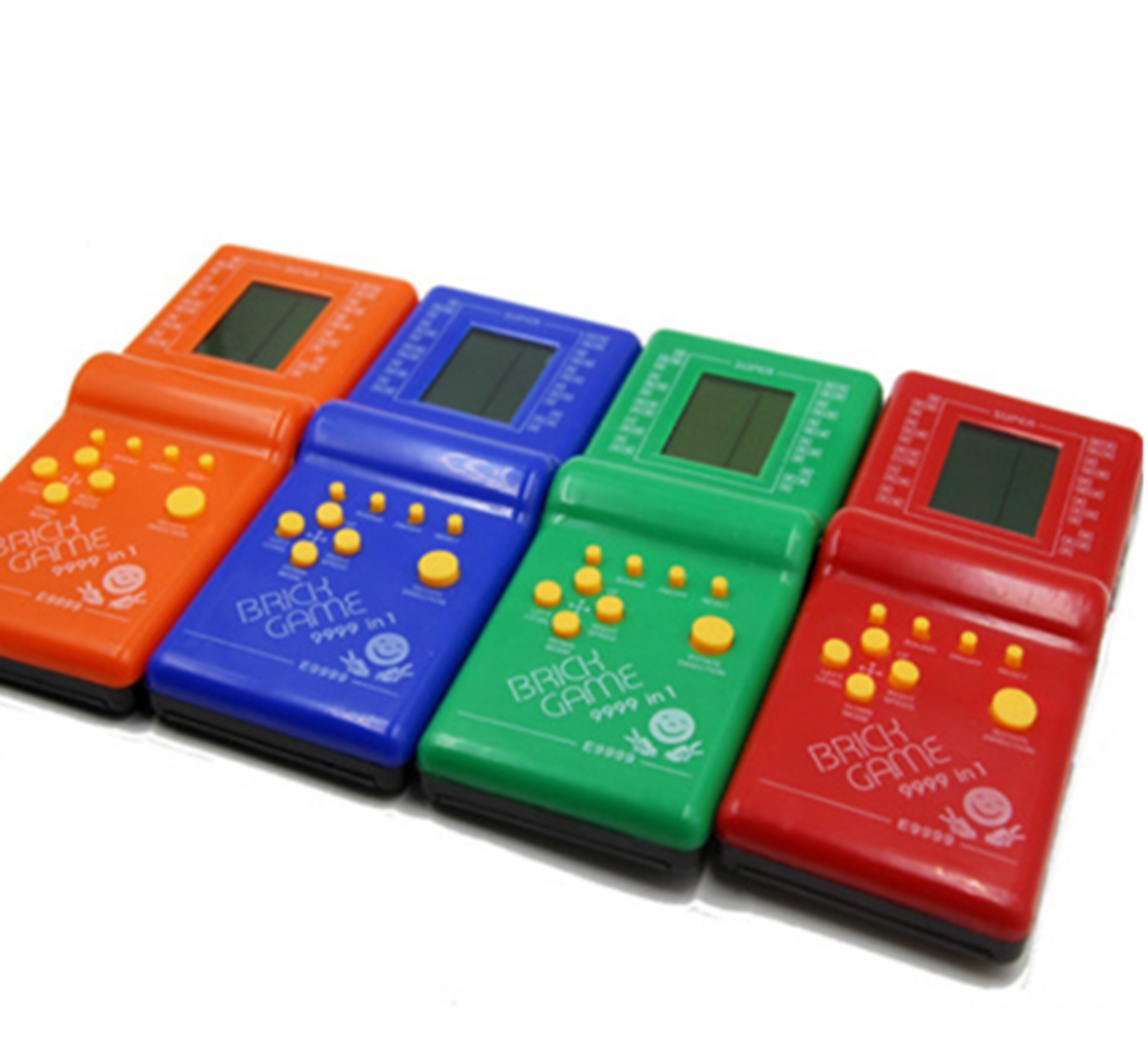Experience the nostalgia with the classic handheld brick game console and travel back to the 90s with the legendary Tetris game.