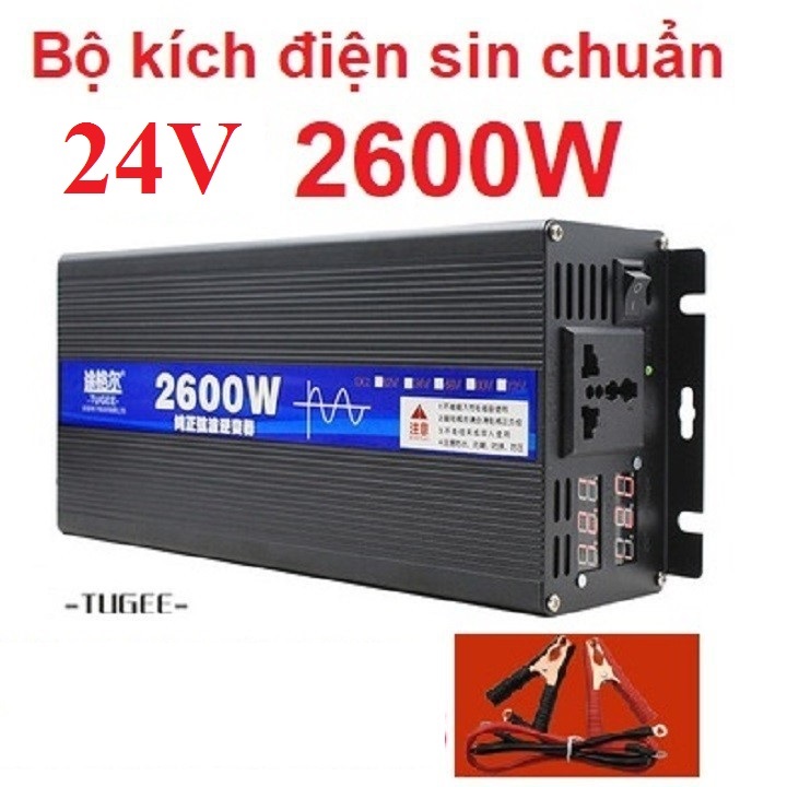 Bộ chuyển đổi nguồn sin chuẩn 24V 220V 2600w- Power Inverter sin chuẩn 24V 2600w - Tây Nguyên Shopping phụ kiện chuyên dành cho xe ô tô