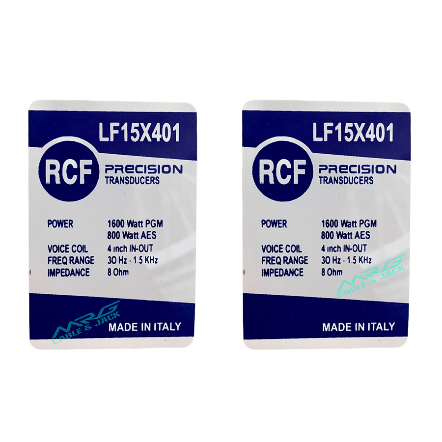 Tem dán từ loa rcf, giá 1 cặp | tem rcf, tem loa rcf, tem dán loa rcf.