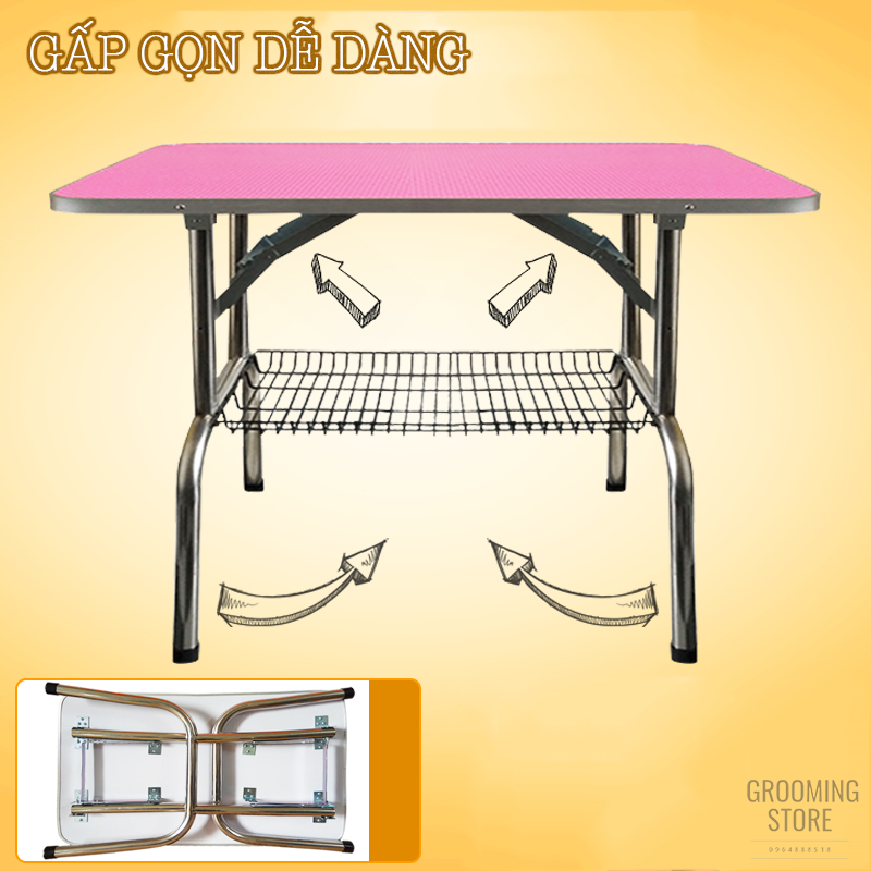 Bàn spa cắt tỉa thú cưng - Bàn grooming (96*55*80cm)