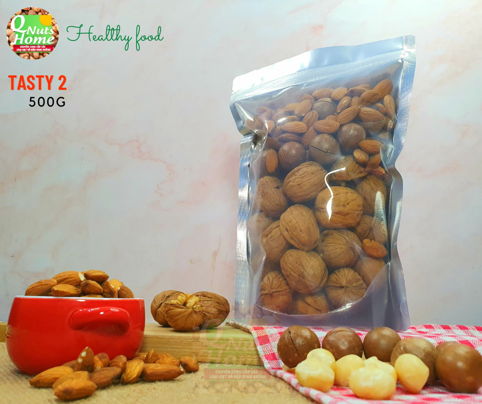Tasty 2 mixed 3 kinds of special nut qnuts home 500g healthy snacks