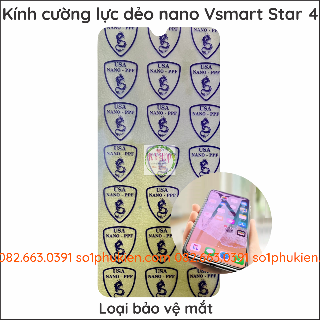 Dán cường lực dẻo nano Vsmart Star 4 bảo vệ màn hình