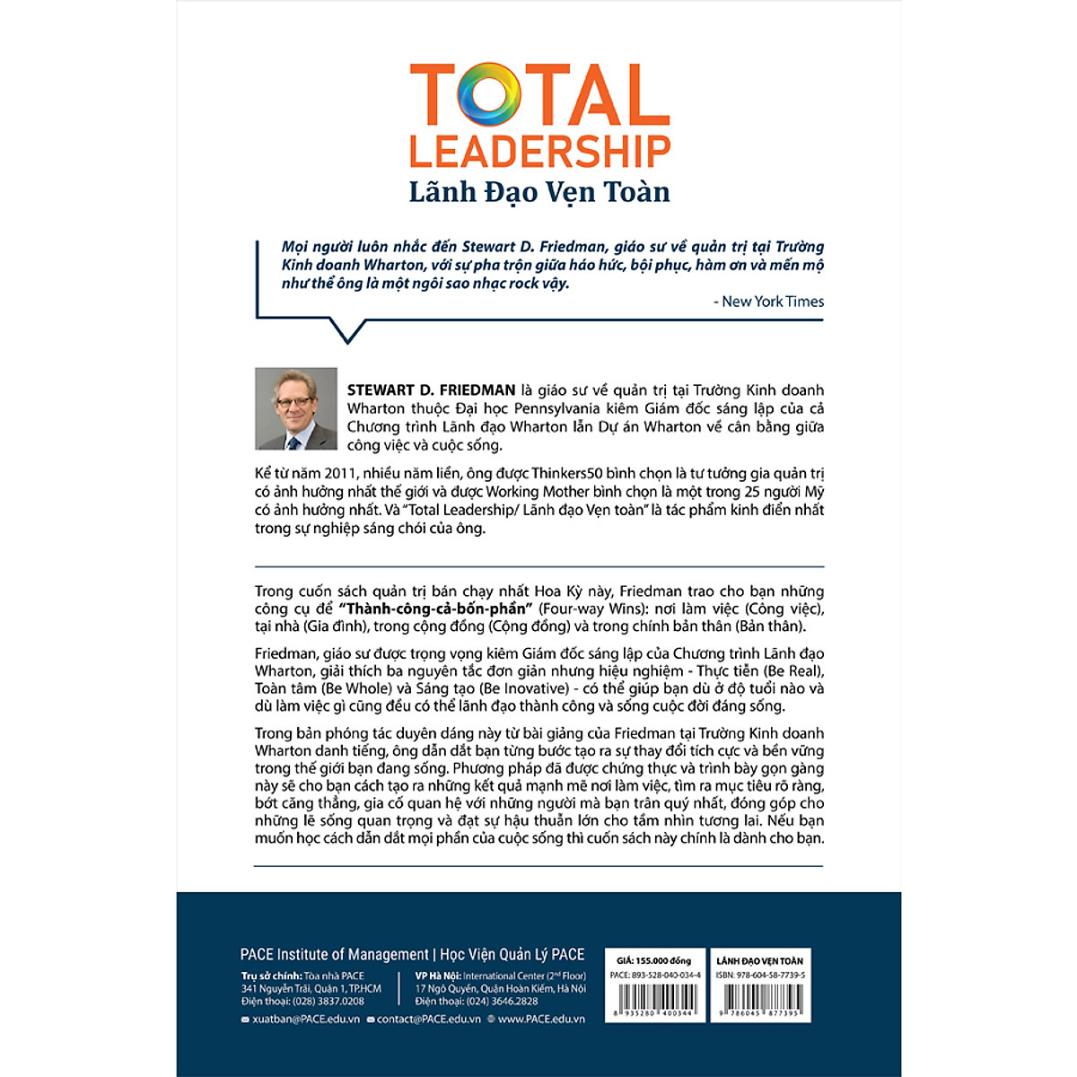 Sách - Lãnh Đạo Vẹn Toàn (Total Leadership) - Stewart D. Friedman - PACE Books