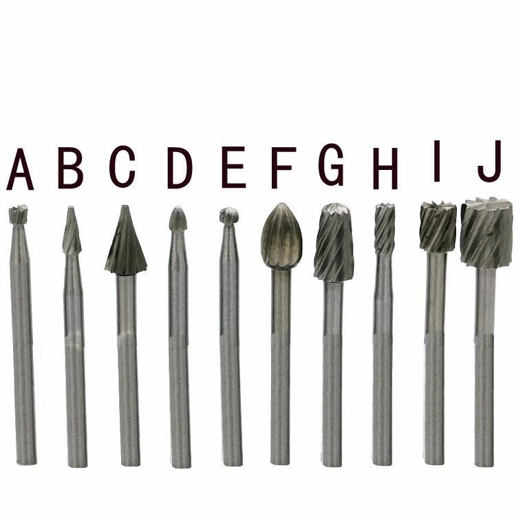 Bộ 10 mũi khắc, mài, làm lũa HSS cao cấp