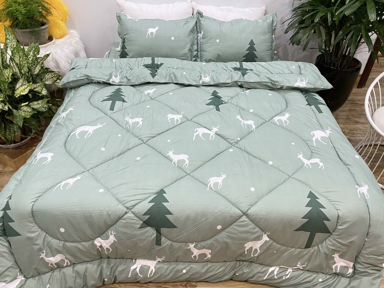Chăn Phao Chần Bông Cotton Poly Siêu Nhẹ, Siêu Ấm