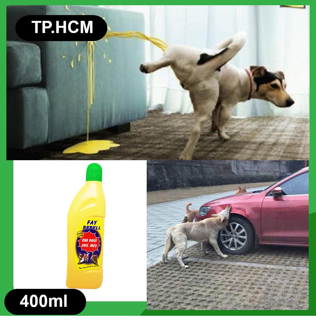 HCM-(Chai lớn 400ml) Dung Dịch Xua Đuổi Chó Mèo Chống Cắn Phá FAY REPELL / Xịt ngăn chó mèo phóng uế bừa bãi/ xịt khử mùi hôi / ngăn cắn yên xe / chống cắn phá lốp xe