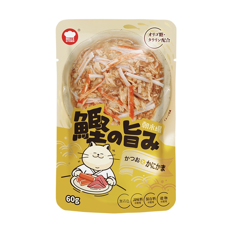 PATE MÈO HELL'S KITCHEN NHẬT BẢN CAO CẤP THƯỢNG HẠNG GÓI 60G