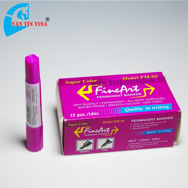 Bút lông dầu Queen PM-02 (màu hồng) (5 cây)